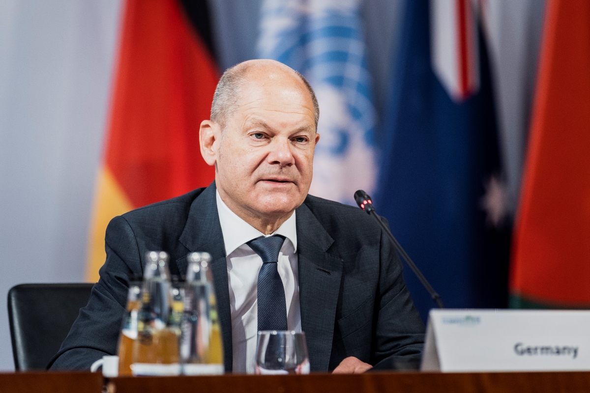Foto: Olaf Scholz beim 13. Petersberger Klimadialog