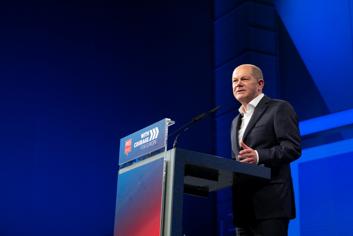 Foto: Olaf Scholz hält Rede beim SPE-Kongress
