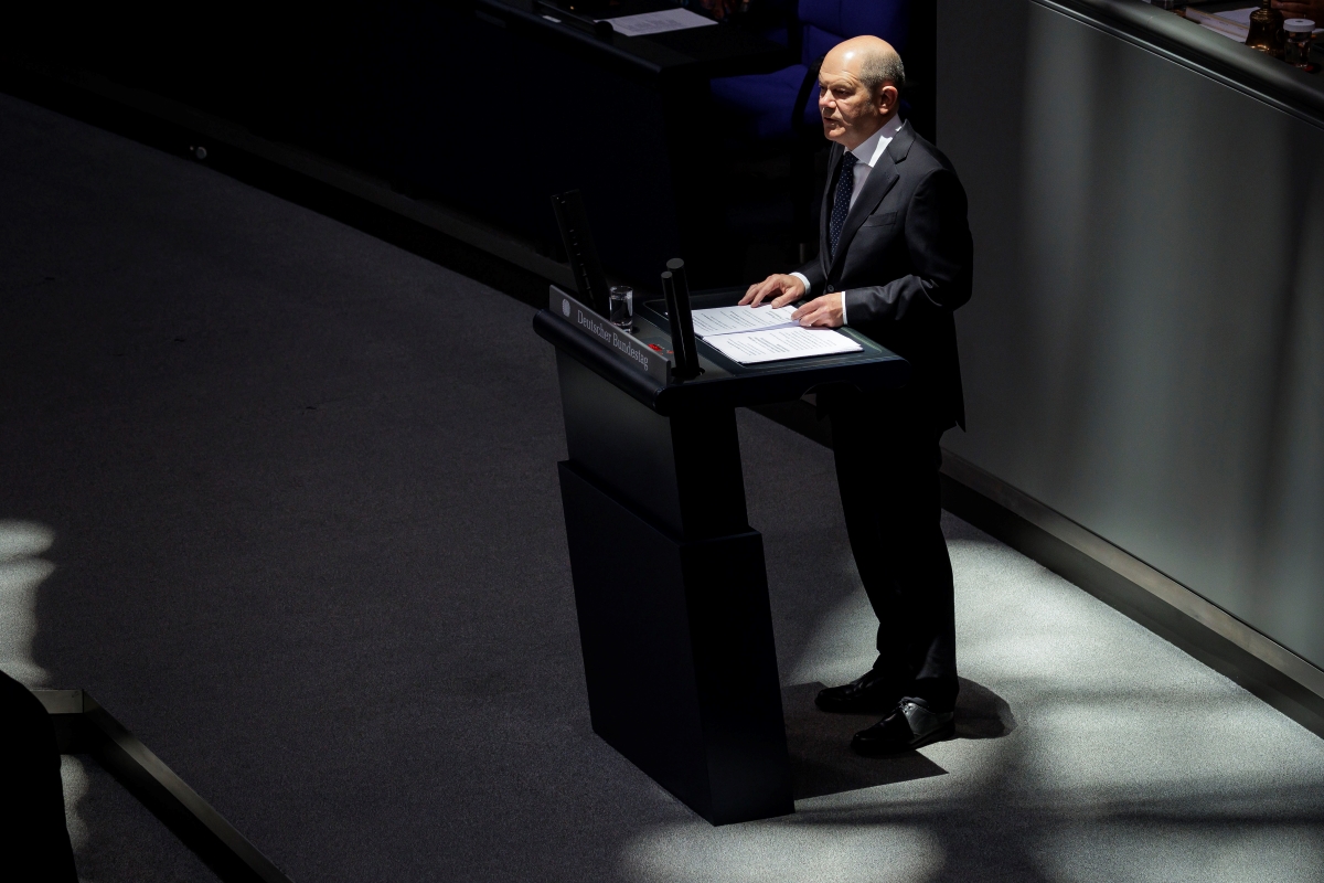 Foto: Olaf Scholz hält Regierungserklärung vor Bundestag